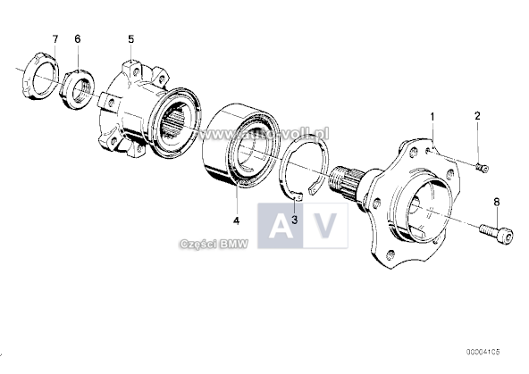 33411134549 Łożysko tylnego koła Oryginał BMW Części oryginalne BMW