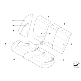 Obicie oparcia, skóra, tył, lewe - 52207966011