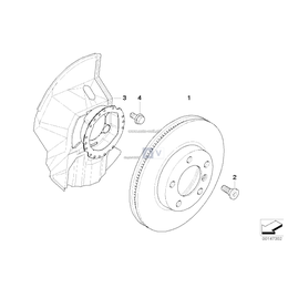 Tarcza hamulcowa 330d - Oryginał BMW - 34101166071