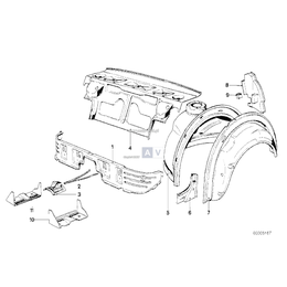 Ściana działowa bagażnika - 41131819406