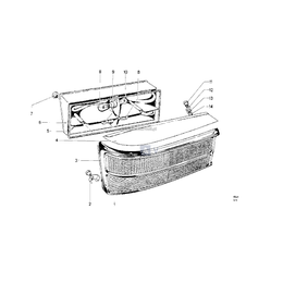 Szkło lampy prawe - 63218754116