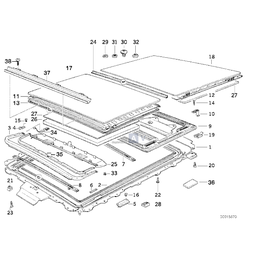 Uszczelka szyberdachu BMW E34 Touring 518 520 525 530 540 M5 - 54128133642