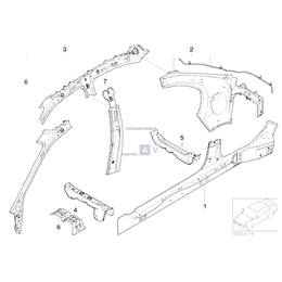 Rama boczna wewnętrzna lewa, tylko w połączeniu z - 41218236615