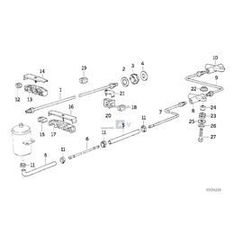 Uchwyt przewodu BMW E30 E31 E34 E38 320 325 840 850 525 725 728 730 740 750 - 37131133420