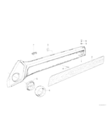 Listwa drewniana przednia lewa - 51411900381