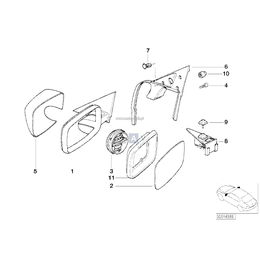 Silniczek napęd lusterka zewnętrznego BMW E30 E31 E32 E34 E36 Z3 - 51161394107