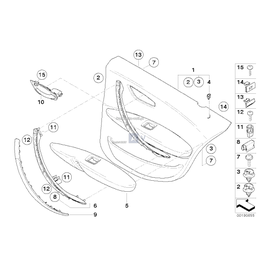 Tapicerka drzwi tylnych, materiał,prawa - 51427238646