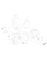 Guma przepływomierza BMW E39 E38 523i 528i 728i prod do 09.1998r - 13541703726