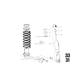 Osłonka amortyzatora tył BMW E10 E9 114 2002 2000 1600 1802 - 33523650106