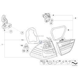 Lampa tylna w błotniku lewa - 63217289435