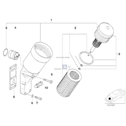 Filtr oleju / pokrywa z towrzywa szt. - 11421715878