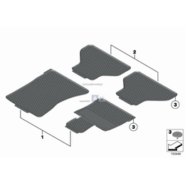 Kpl. dyw. podłog. gum. przedn. 'Klassik' - 51472154872