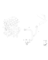 Przewód dod. pompa wody- powrót silnika - 64216928592