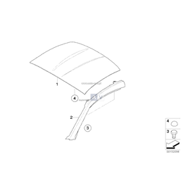 Panel zewn. ramy dachu, lewy - 41003427199