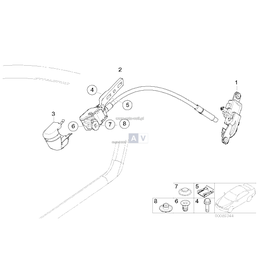 Mechanizm szyby uchylnej, lewej - 51377001621