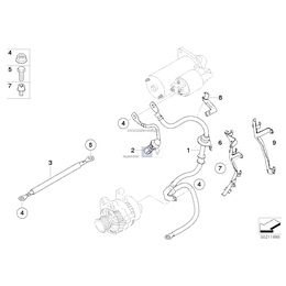 Przewód alternator-rozrusznik - 12423453587