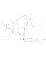 Osłona ram. prowadz. szybę, prawa - 51348208996