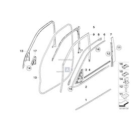 Uszczelka drzwi przednich - 51767220381