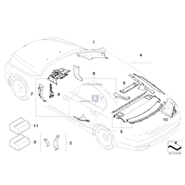 Zestaw osłon słupka C, pr. - 51437204421