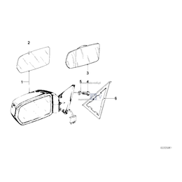 Lusterko zewn., elektr.,podgrz., prawe - 51161900234