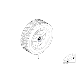 Koło zimowe kpl., alu., Opona Pirelli 210 Snow Sport - 36110025444