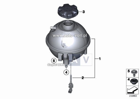 17137823544 Zbiornik wyrównawczy 17137823544 Części oryginalne BMW