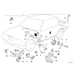 Wiązka przewodów autoalarmu - 61121386376