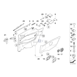 Wkład tapicerki bocznej prawej - 51438170308