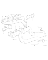 Pasuje tylko do cylindra 5-8, Kolektor wydechowy - 11621737414