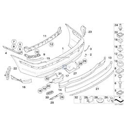 Mocowanie tylne prawe - 51127123798