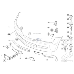 Osłona zderzaka przód prawa BMW Z3 Roadster - 51118398012