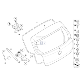 Uszczelka pokrywy bagażnika - 51717144839