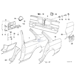 Element błotnika tylnego prawego - 41351945818