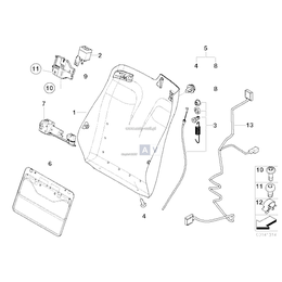 Panel tylny z siatką bag., lewy - 52108255677