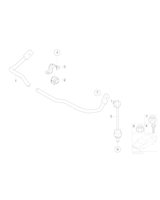 Pałąk mocujący stabilizator, lewy - 33556753931