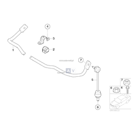 Pałąk mocujący stabilizator, lewy - 33556753931