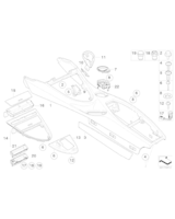 Osłona dźwigni sterującej SMG - 51168029955