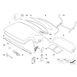 Mocowanie Hardtop'u, prawe - 54348269714