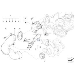 Pierścień uszczelniający turbosprężarki BMW E38 E39 E46 E53 E60 E65 E70 E71 E90 E91 E83 - 13717792090