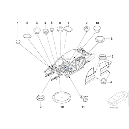 Zatrzask osłona obrotowy BMW E38 725tds 728i 730i 730d 735i 740i 740d 750i - 51718172534