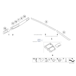 Osłona z drew. plat., t.przy., lewa - 51458036719