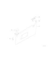 Osłona p/słon. z lampką, prawa - 51168255086