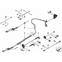 Zestaw kabli elektr. hamulca parkingow. - 61129247914