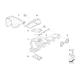 Uszczelka turbosprężarki BMW E60N E61N E63N E70 E71 E90 E91 535d 635d 335d - 11657802593