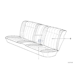 Poszycie siedzenia, materiał, antracyt - 52201901266