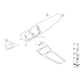 Osłona z drew. plat., t.przy., lewa - 51457043969