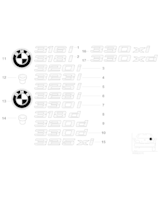 Emblemat naklejany tylny - 51148255240