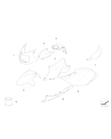 Spoiler silnika prawy - 46637719040