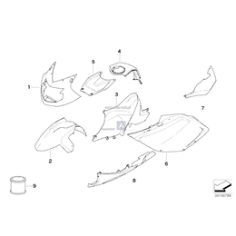 Spoiler silnika prawy - 46637719040