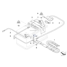 Kabel plus akumulatora - 61129232587